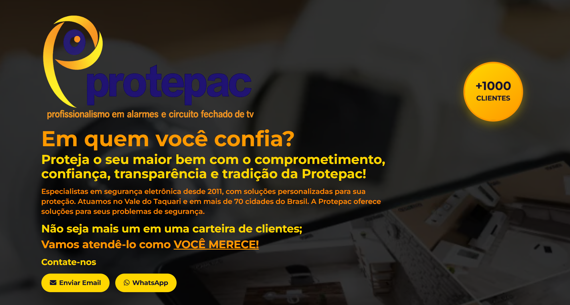 Site Segurança - Landing Page